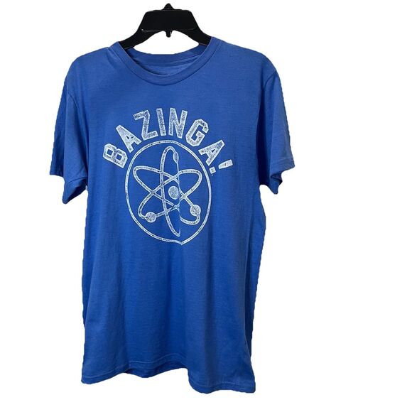 Ripple Junction The Big Bang Theory Bazinga Blue Graphic Tee Shirt Mens Size M - Picture 1 of 6